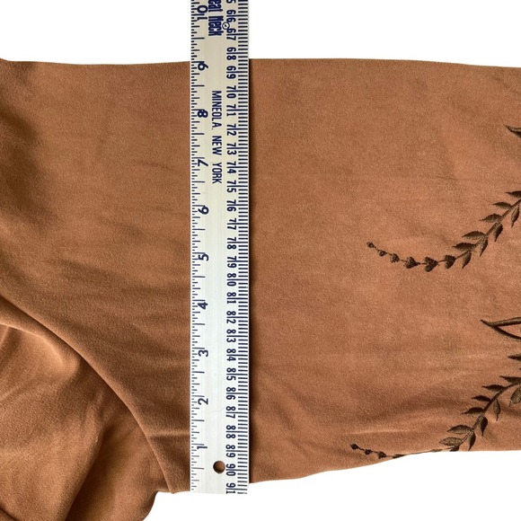 Bob Mackie Wearable Art Jacket Brown Embroidered Button Front 1X - Picture 7 of 12